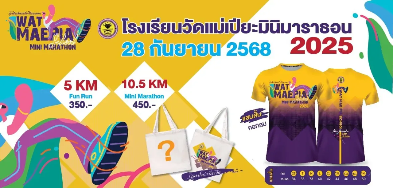 โรงเรียนวัดแม่เปียะมินิมาราธอน 2025 's banner