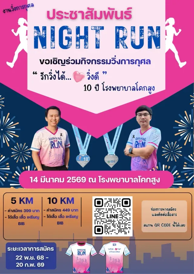 รักวิ่งได้ ❤️ วิ่งดี สิบปีโรงพยาบาลโคกสูง's banner