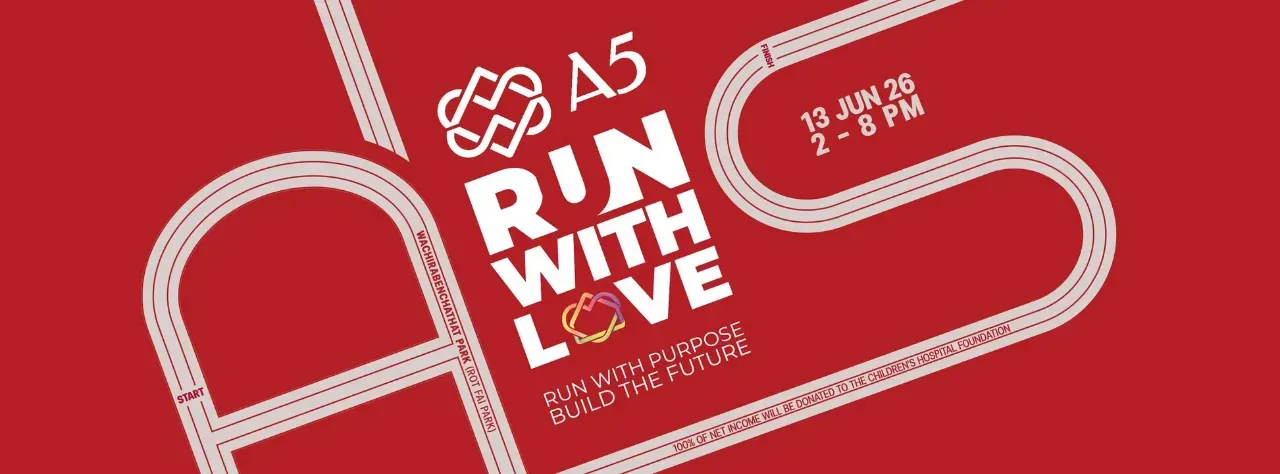A5 RUN WITH LOVE's banner