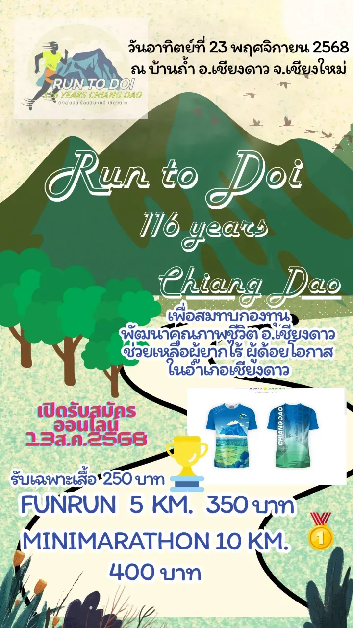 RUN to DOI 116 Years Chiang DAO's banner