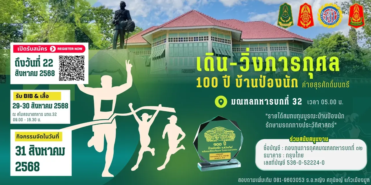 เดิน-วิ่งการกุศล “100 ปี บ้านป่องนัก”'s banner