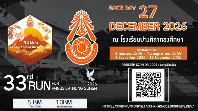 33rd Run For Pangsilthong Suksa's banner