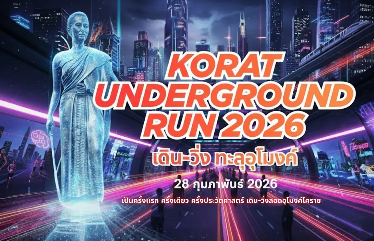 Korat Underground Run 2026 เดิน-วิ่ง ทะลุอุโมงค์ 's banner