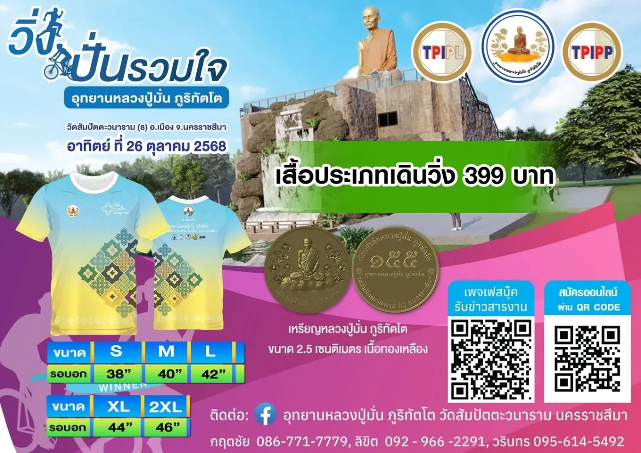 วิ่งปั่นรวมใจ อุทยานหลวงปู่มั่น ภูริทัตโต's banner