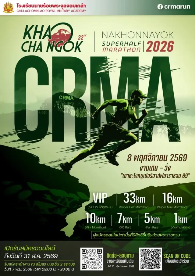 เดิน-วิ่ง เขาชะโงกซูเปอร์ฮาล์ฟมาราธอน 2569's banner